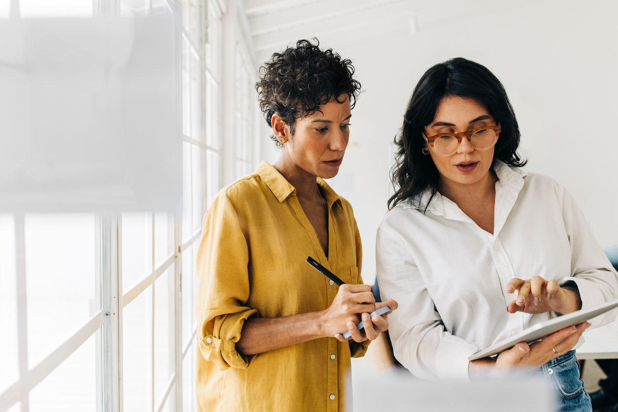 two women having a meeting
