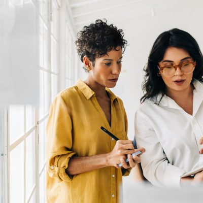two women having a meeting